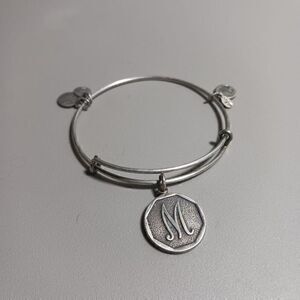 Alex and Ani ‘M’ Initial Monogram Rafaelian Charm Bangle Bracelet